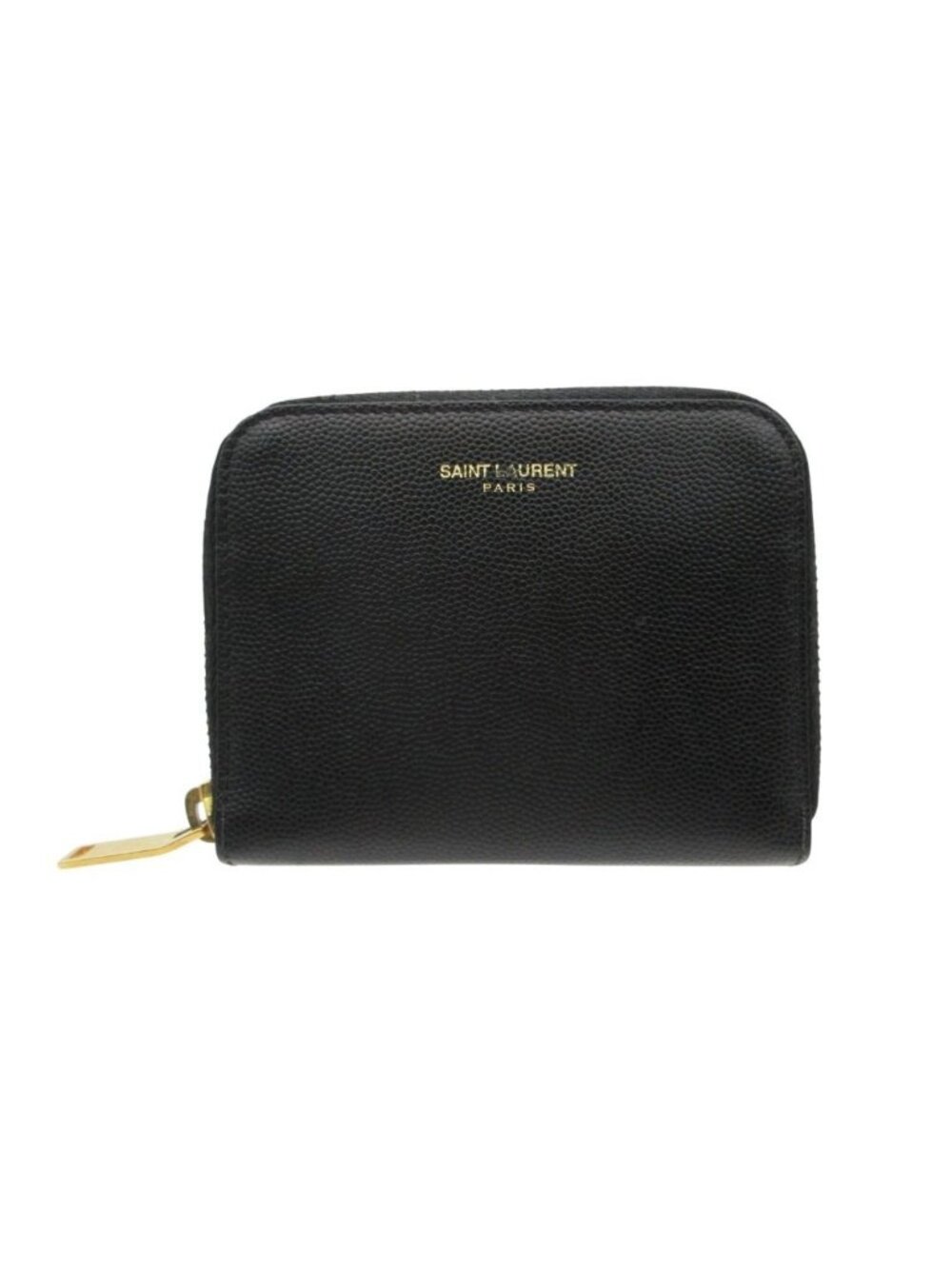 Saint Laurent Paris Bifold Wallet Zip Around Coin Purse Black - Picture 1 of 10